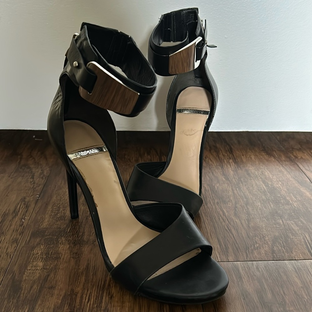 Marciano heels, black, with silver accent
